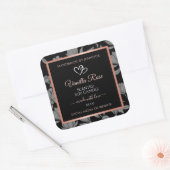 Black Floral Product Packaging Labels Roos Gold (Envelop)