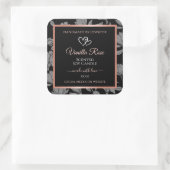 Black Floral Product Packaging Labels Roos Gold (Tas)