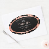 Black Floral Product Packaging Labels Roos Gold (Envelop)