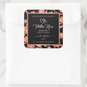 Black Floral Product Packaging Labels Roos Gold (Tas)