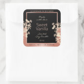 Black Floral Product Packaging Labels Roos Gold (Tas)