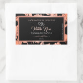 Black Floral Product Packaging Labels Roos Gold (Tas)