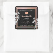 Black Floral Product Packaging Labels Roos Gold (Tas)