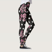 Black Floral Rozen White Gold Stippen Chic Leggings (Rechts)