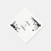 Black Floral Servet (Hoek)