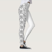 Black Floral Swirls Leggings (Rechts)