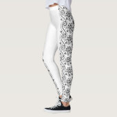 Black Floral Swirls Leggings (Links)