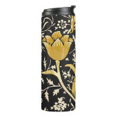 Black Floral Thermosbeker