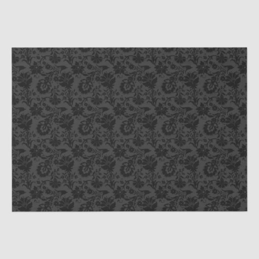 Black Floral Tissuepapier (Voorkant)
