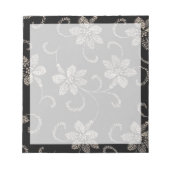 Black Floral Toss Notitieblok (Voorkant)