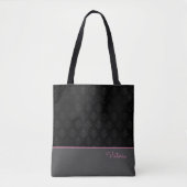 Black Floral Tote Bag (Voorkant)