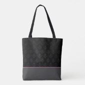 Black Floral Tote Bag (Achterkant)