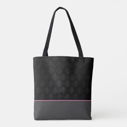 Black Floral Tote Bag (Achterkant)