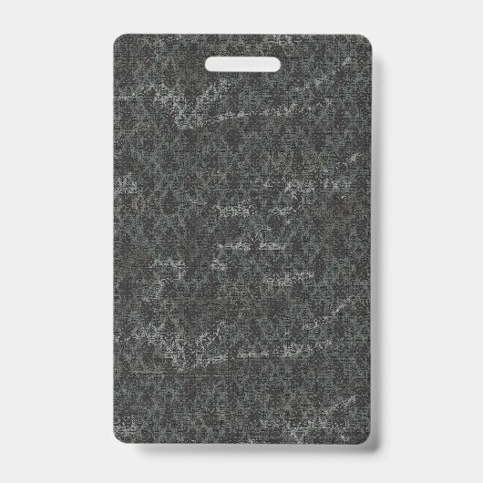 Black Floral Wallpaper Dark Aesthetic Decor Badge (Voorkant)