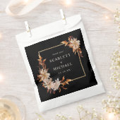 Black Floral Wedding Bedankzakje (Geknipt)