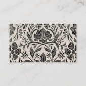 Black Floral Wedding Details Enclosure Card Informatiekaartje (Achterkant)