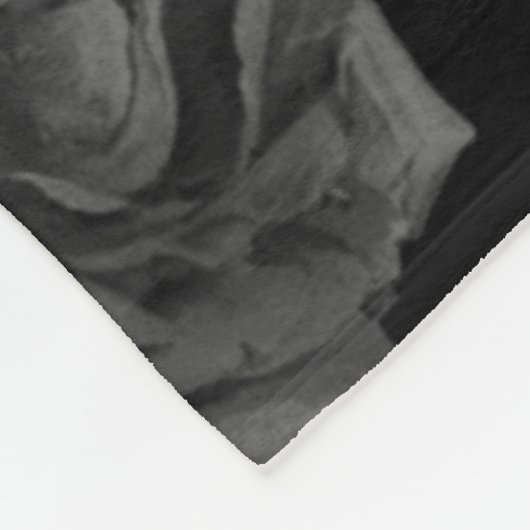 Black Floral Wedding Jubileum Fleece Blanket (Hoek)