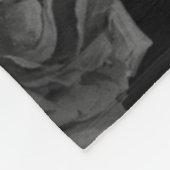 Black Floral Wedding Jubileum Fleece Blanket Deken (Hoek)