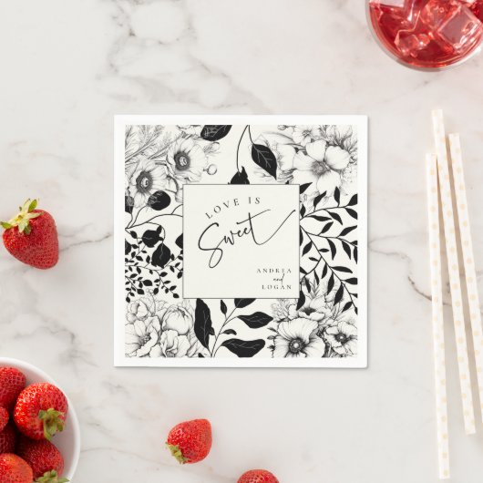 Black Floral Wedding Servet (Insitu)