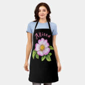 Black Floral Women's Name Schort (Gedragen)