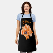 Black Floral Women's Name Schort (Gedragen)