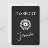 Black Florida Passport Bewaar de datum Save The Date (Voorkant)