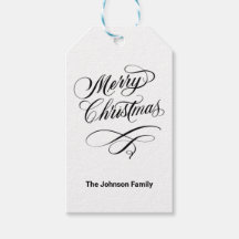 Black Floured Calligraphy Merry kerstcadeaus