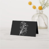 Black Flourish Reception Place Card Plaatskaartje (Achterkant)