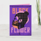 Black Flower Afro-Amerikaanse verjaardag Kaart (Voorkant)