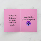 Black Flower Afro-Amerikaanse verjaardag Kaart (Binnen)