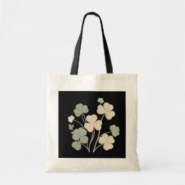 "Black Flower Jumbo Canvas tas – Ai design