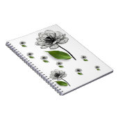 black flower notitieboek (Rechterzijde)