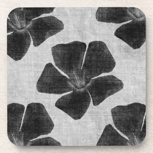 Black Flower Onderzetters (Voorkant)