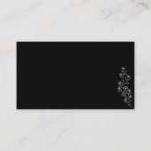 Black Flower Summer Herfst Gift Books Baby Informatiekaartje (Achterkant)