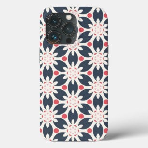 Black Flowers and Pink Spots Pattern Case-Mate iPhone Case