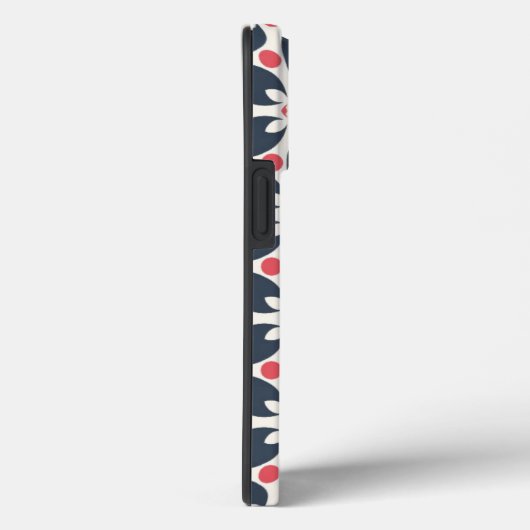 Black Flowers and Pink Spots Pattern Case-Mate iPhone Case (Achterkant / Rechts)