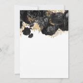 Black Flowers Gold Foil Glam 60th Birthday Kaart (Achterkant)