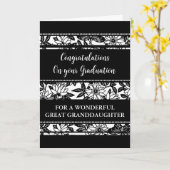 Black Flowers Grote kleindochter Afstuderen Kaart (Gele Bloem)