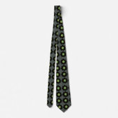 Black Flowers Hippie Art   Neck Tie Stropdas (Achterkant)