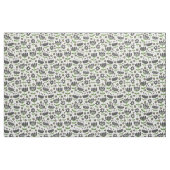 Black Flowers Patroon Stof (Yard (91,4 cm))