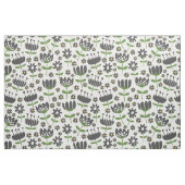 Black Flowers Patroon Stof (Fat Quarter)