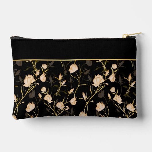 Black Flowers Pattern Pretty Girly Trendy Etui (Achterkant)