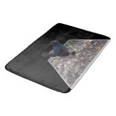 Black Fluffy Chicken Pop Out Memory Bath Foam Mat. Badmat (Gekanteld)