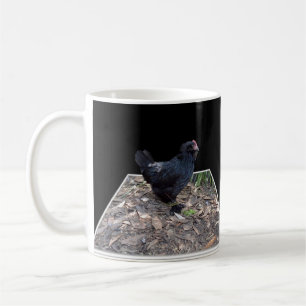 Black Fluffy Rooster Koffiemok