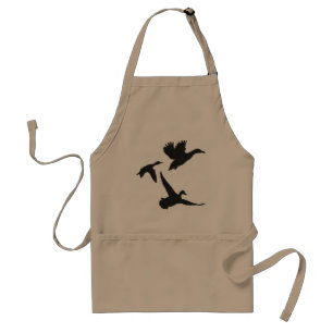 Black Flying Duck Silhouettes Standaard Schort