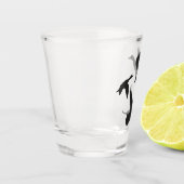 Black Flying Ducks Silhouette Shot Glas (Links)