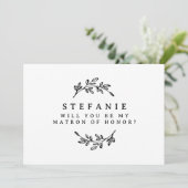 Black Foliage die mijn matron van eer is Kaart (Staand voorkant)