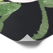 BLACK FOLIAGE LIJST STAR BAR BAT MITZVAH SIGN IN POSTER (Hoek)