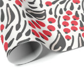 Black Foliage van Red Berries van Russische Folk A Cadeaupapier (Rol Hoek)