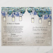 Black Font Mason Jar Peacock Program (Voorkant)